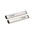 Door Slider 220 mm X 30 mm Silveranodised with Black Text Vacant / Engaged