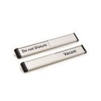 Door Slider 220 mm X 30 mm Silveranodised with Black Text Do Not Disturb / Vacant