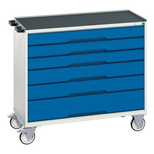 6 Drawer Mobile Cabinet - H X W X D : 925 X 1000 X 550