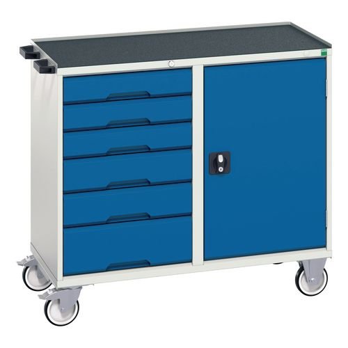 Mobile Cabinet With Cupboard And 6 Drawers