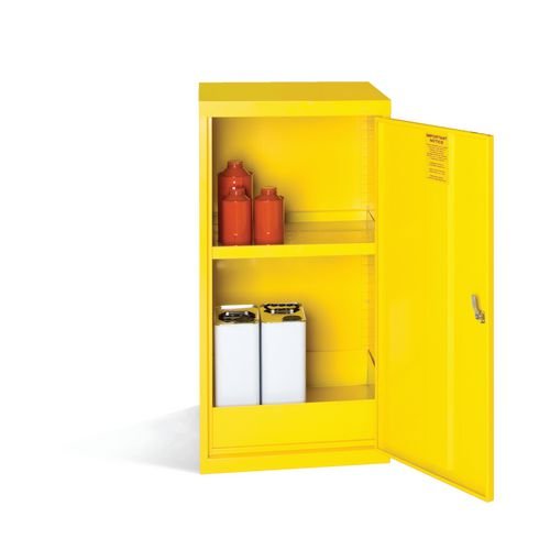 Dangerous Substance Cabinet Supplied With Ghs Labelling.  One Adjustable Shelves. British Manufactured.