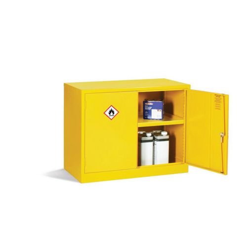 Dangerous Substance Cabinet Supplied With Ghs Labelling.  One Adjustable Shelves. British Manufactured.