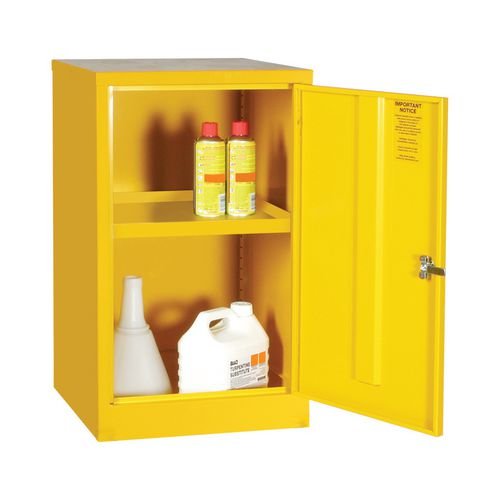 Dangerous Substance Cabinet Supplied With Ghs Labelling.  One Adjustable Shelves. British Manufactured.