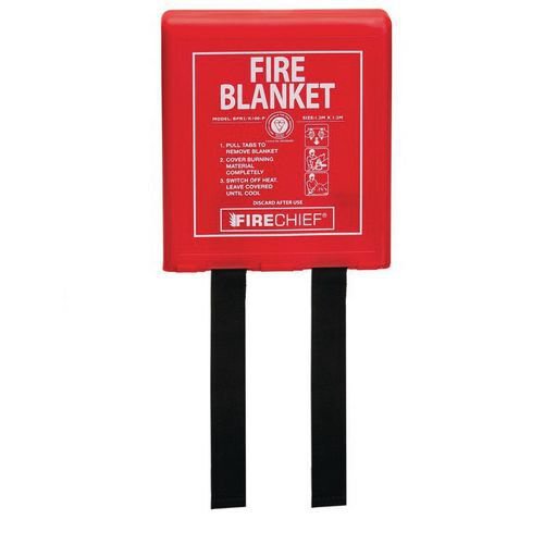BSEN1869 Fire blanket in hard case, 1.2m x 1.2m