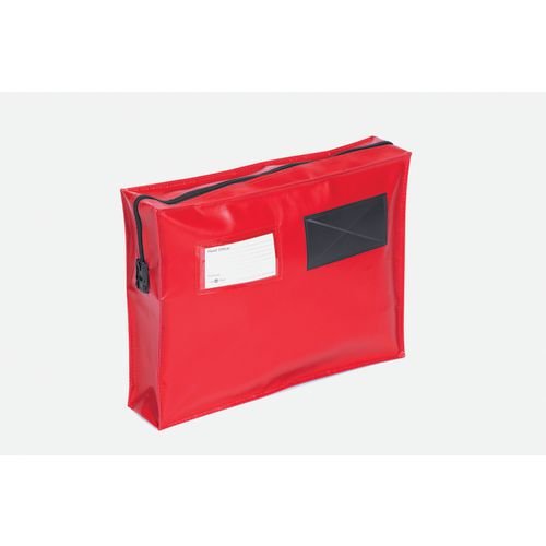 Long Zip Flat Pouch, Red 406 X 305mm