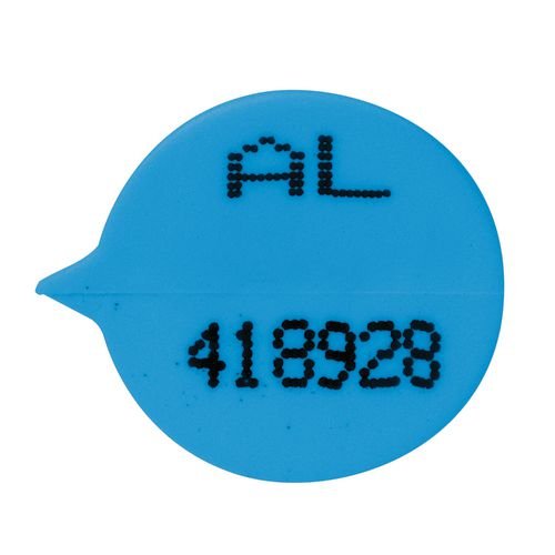 Blue Numbered Round Seals, Pack Of 500