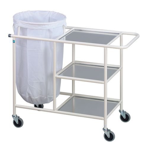 Laundry changing trolley with bag