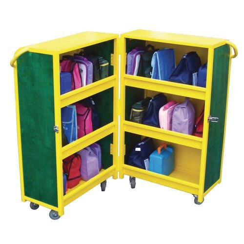 Lockable lunchbox trolley