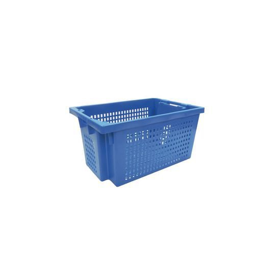 Perforated side stack and nest containers