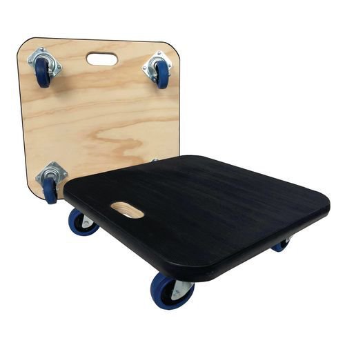 Extra heavy duty wooden dolly with bumper protection