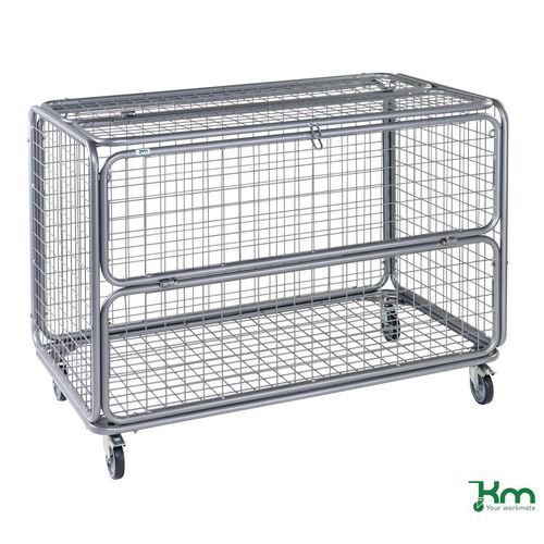 Konga container trolley with hinged lockable lid