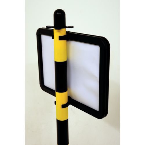 Plastic post and A4 sign holder