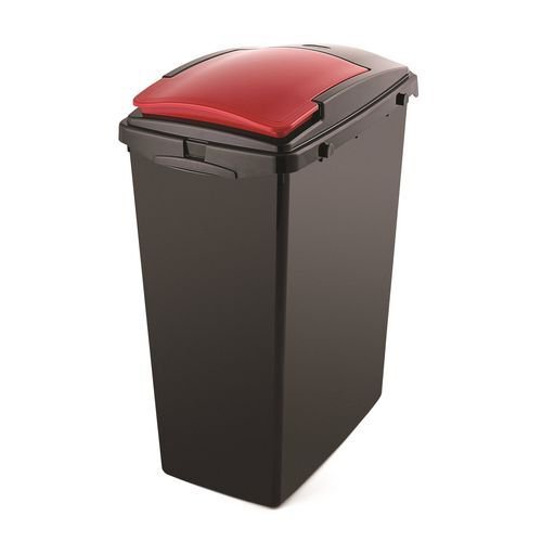 40L Recycling bin with red lid