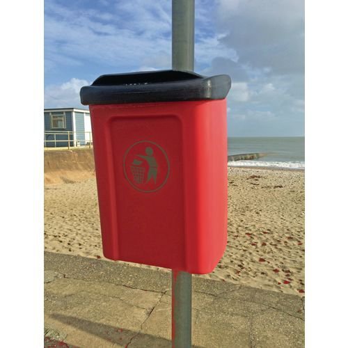 Post or wall mounted litter and dog waste bin