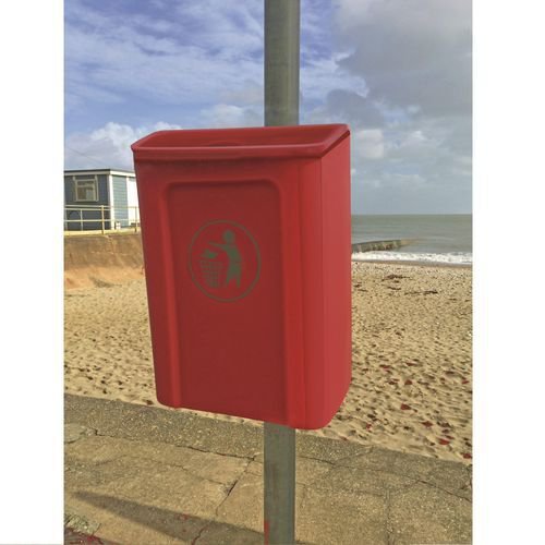 Post or wall mounted litter and dog waste bin