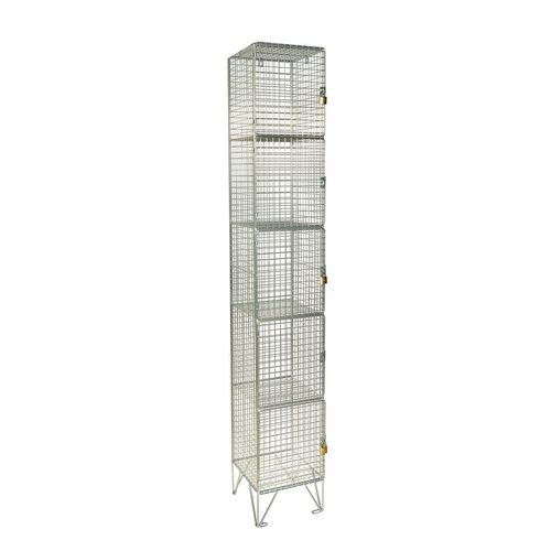 Locker - Wire Mesh 5 Door Individual D:305mm