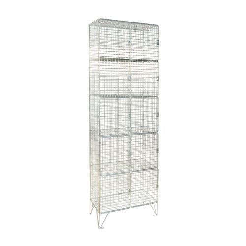 Locker - Wire Mesh 5 Door Nest Of 2  D:305mm