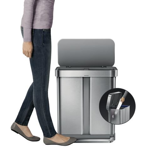Simplehuman rectangular recycling pedal bin