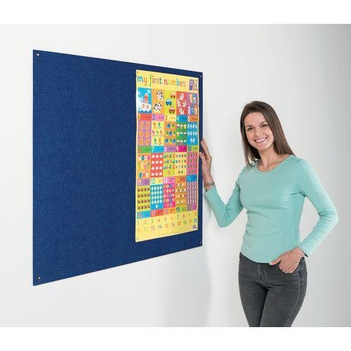 Eco-Colour® Frameless fire resistant office noticeboards - Blue