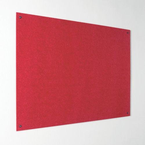 Eco-Colour® Frameless fire resistant office noticeboards - Red