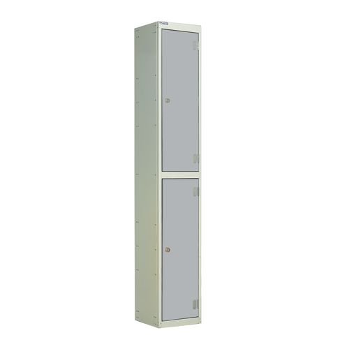 Laminate Door Lockers Light Grey Door  - Wet Area 1800.300.300 - 2 Compartment