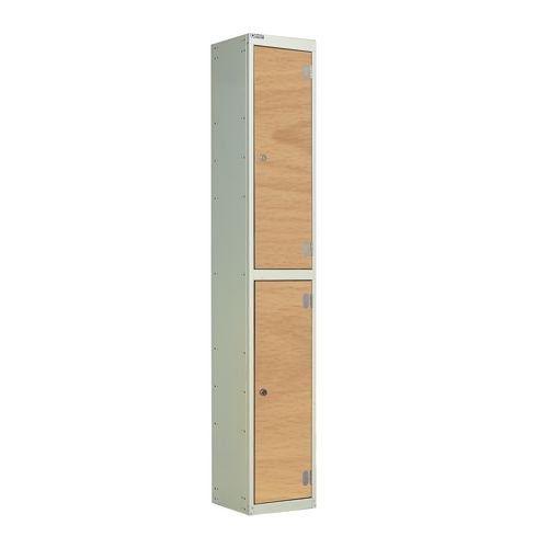 Laminate Door Lockers Oak Door  - Wet Area 1800.300.300 - 2 Compartment
