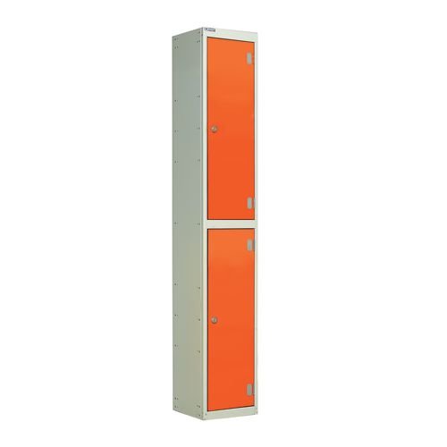 Laminate Door Lockers Orange Door  - Wet Area 1800.300.300 - 2 Compartment