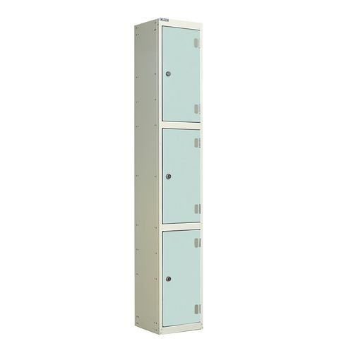 Laminate Door Lockers Light Green Door  - Wet Area 1800.300.300 - 3 Compartment