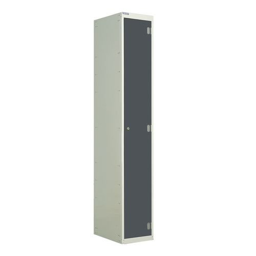 Laminate Door Lockers Dark Grey Door  - Wet Area 1800.300.450 - 1 Compartment