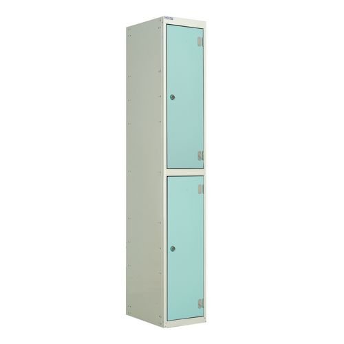 Laminate Door Lockers Light Green Door  - Wet Area 1800.300.450 - 2 Compartment