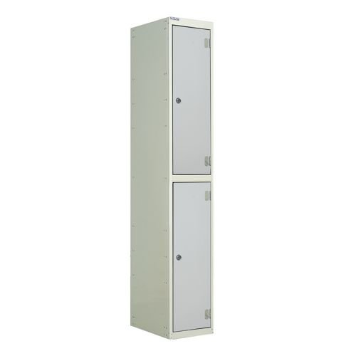 Laminate Door Lockers Light Grey Door  - Wet Area 1800.300.450 - 2 Compartment