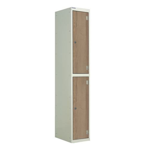 Laminate Door Lockers Oak Door  - Wet Area 1800.300.450 - 2 Compartment