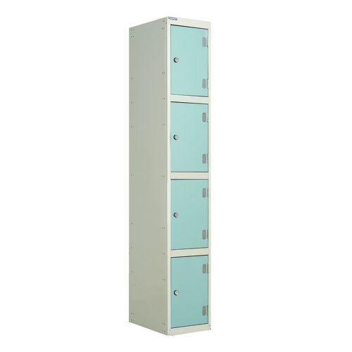 Laminate Door Lockers Light Green Door  - Wet Area 1800.300.450 - 4 Compartment