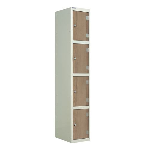 Laminate Door Lockers Oak Door  - Wet Area 1800.300.450 - 4 Compartment