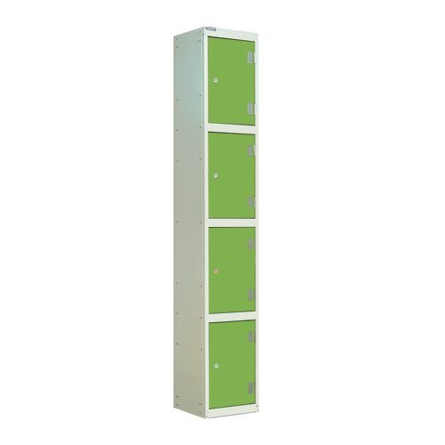 Laminate Door Lockers Green Door  - Wet Area 1800.300.450 - 4 Compartment