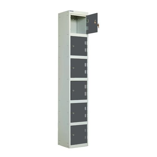 Laminate Door Lockers Dark Grey Door  - Wet Area 1800.300.450 - 6 Compartment