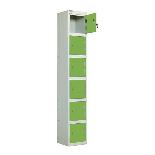 Laminate Door Lockers Green Door  - Wet Area 1800.300.450 - 6 Compartment