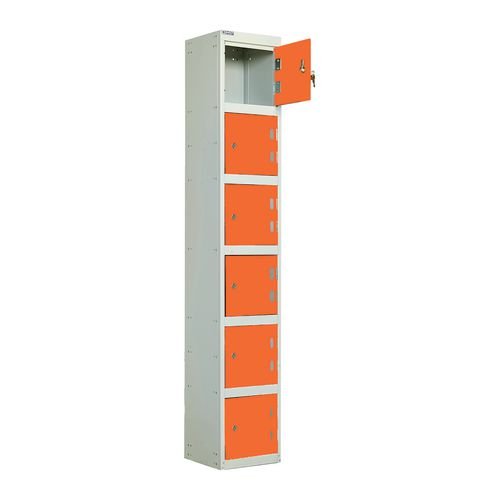 Laminate Door Lockers Orange Door  - Wet Area 1800.300.450 - 6 Compartment
