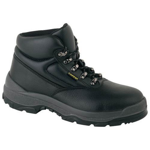 Smooth leather uniform safety boots
