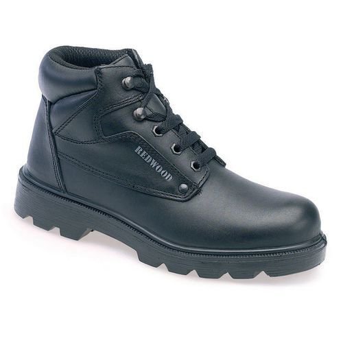 Smooth leather contract derby safety boots