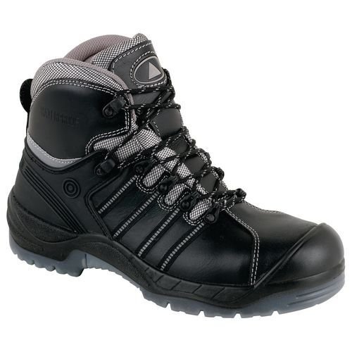 Nomad buffalo leather safety boots - Black, size 6