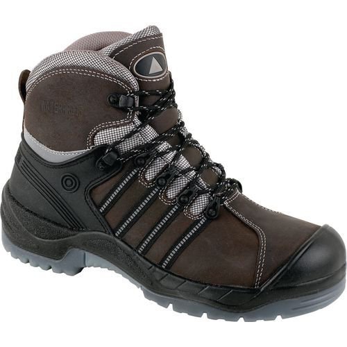 Nomad buffalo leather safety boots - Brown, size 6