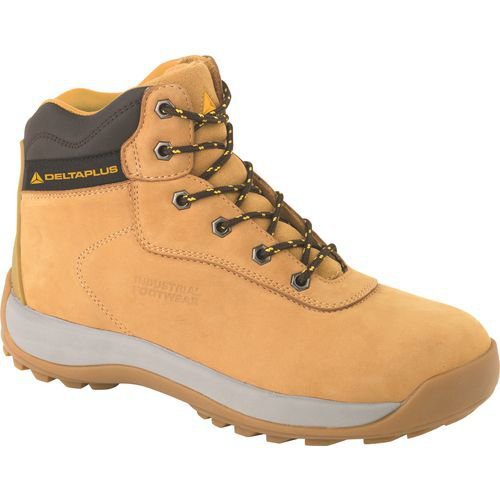 Nubuck leather hiker safety boots S1P SRC HRO - Sand, size 6