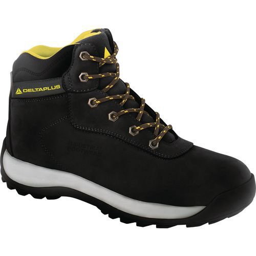 Nubuck leather hiker safety boots S1P SRC HRO - Black, size 6