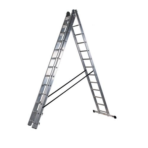 3 Section Aluminium Combination Ladder, 3X13 Treads En131 150Kg