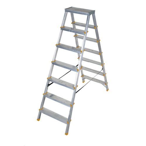 Double Sided Aluminium Step, 7 Tread, En131 150Kg Capacity