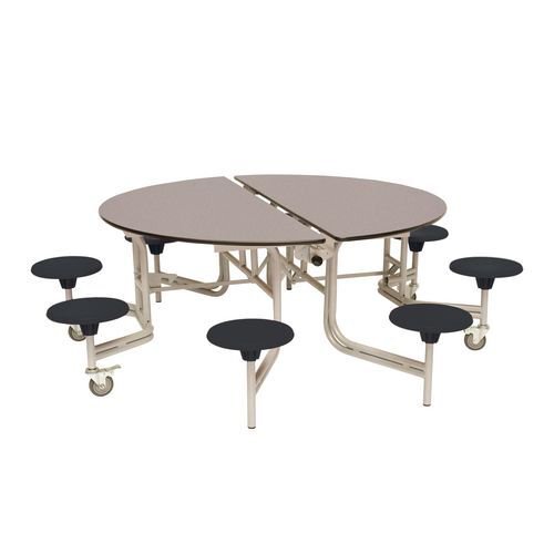 8 seat round mobile folding dining tables