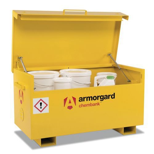 Armorgard High security COSHH chemical storage chests with pallet feet