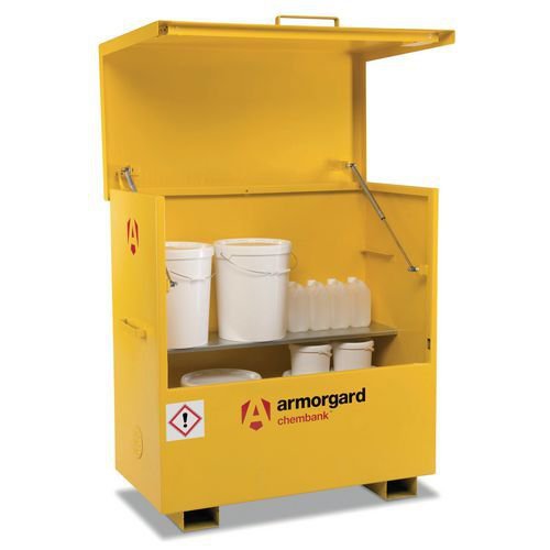 Armorgard High security COSHH chemical storage chests with pallet feet