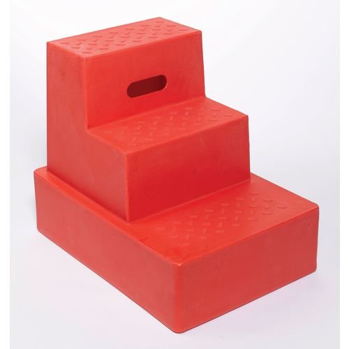 Plastic Step, 3 Tread Red